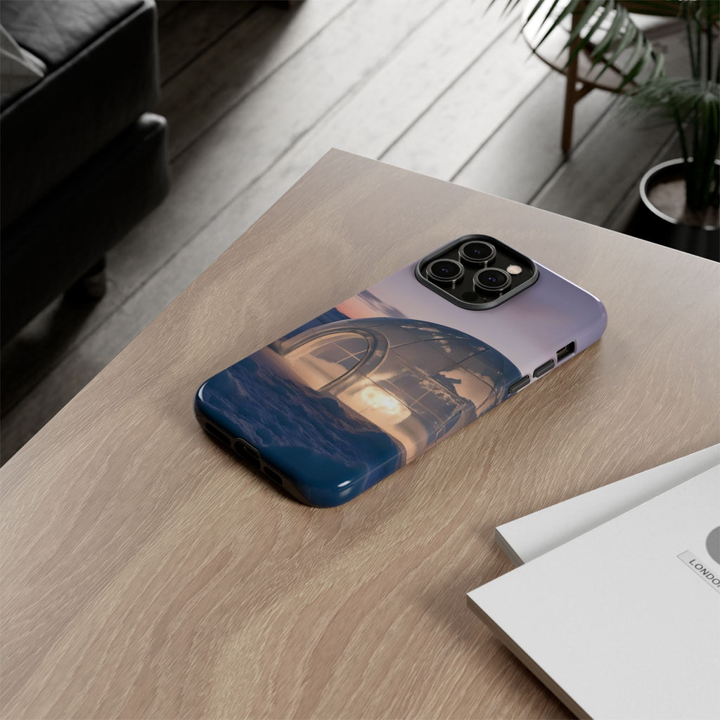 Arctic Igloo Twilight Snow Landscape, Phone Case