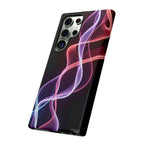 Neon Light Wave Abstract Glow, Phone Case