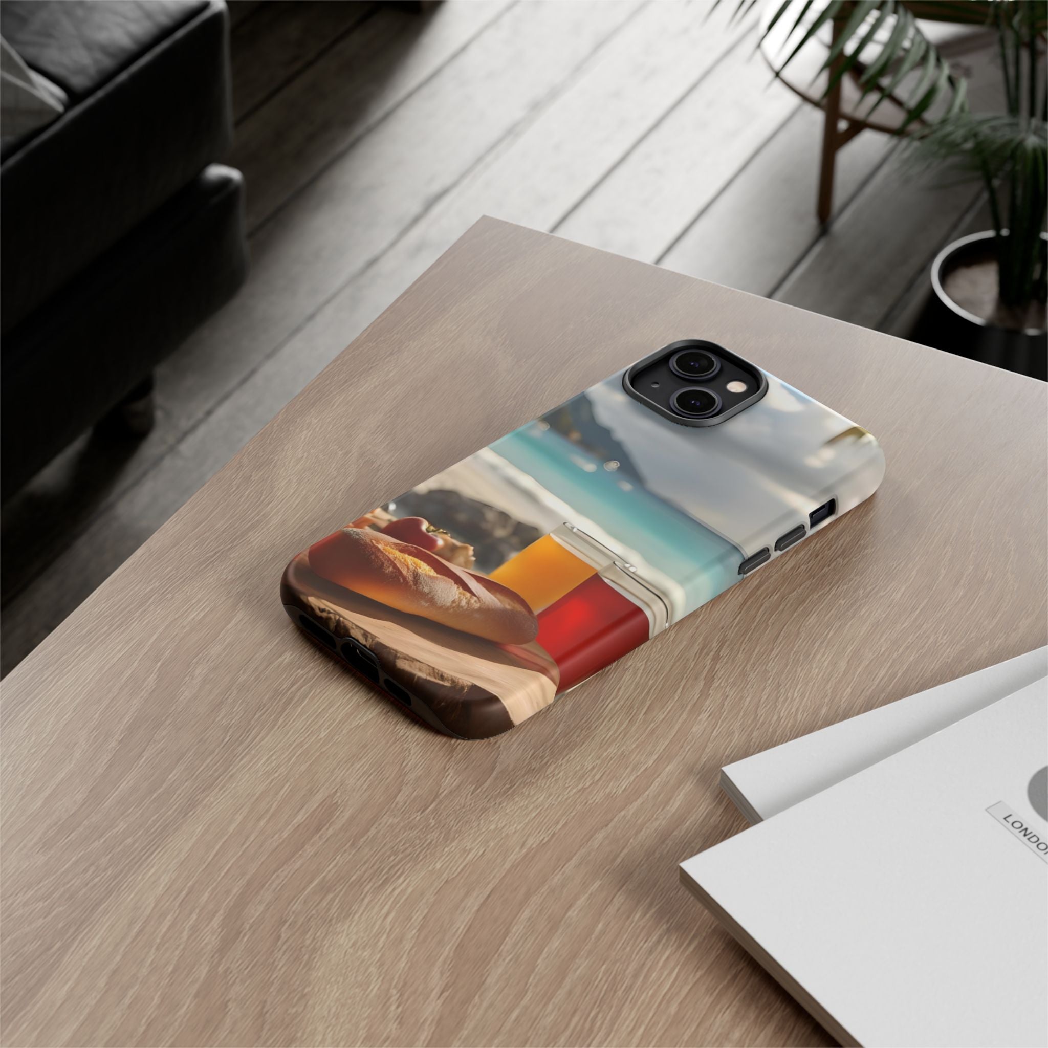 Tropical Beach Picnic View, Phone Case
