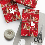 Impression festive, papier d'emballage