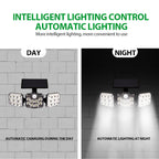 Solar Outdoor Lights 138 LED 3-Head Adjustable 360°Rotating Wide-Angle