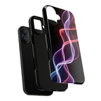 Neon Light Wave Abstract Glow, Phone Case