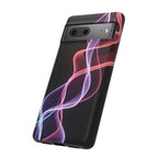 Neon Light Wave Abstract Glow, Phone Case