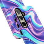 Coque de téléphone colorée, résistante, motif tourbillonnant, accessoire de téléphone dynamique, cadeau pour elle, protection mobile tendance