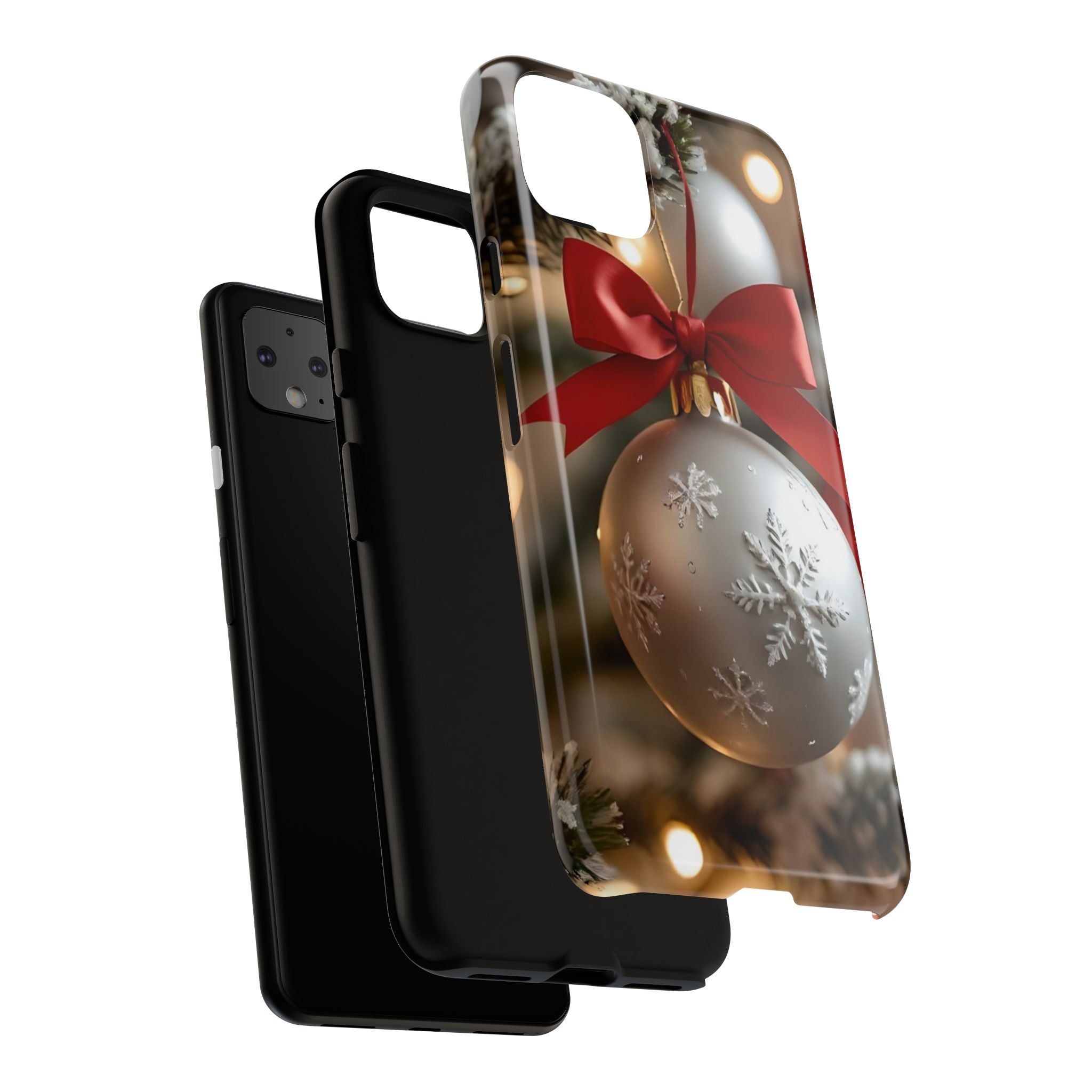 Christmas Phone Case with Seasonal Ornament Design