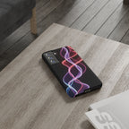 Neon Light Wave Abstract Glow, Phone Case