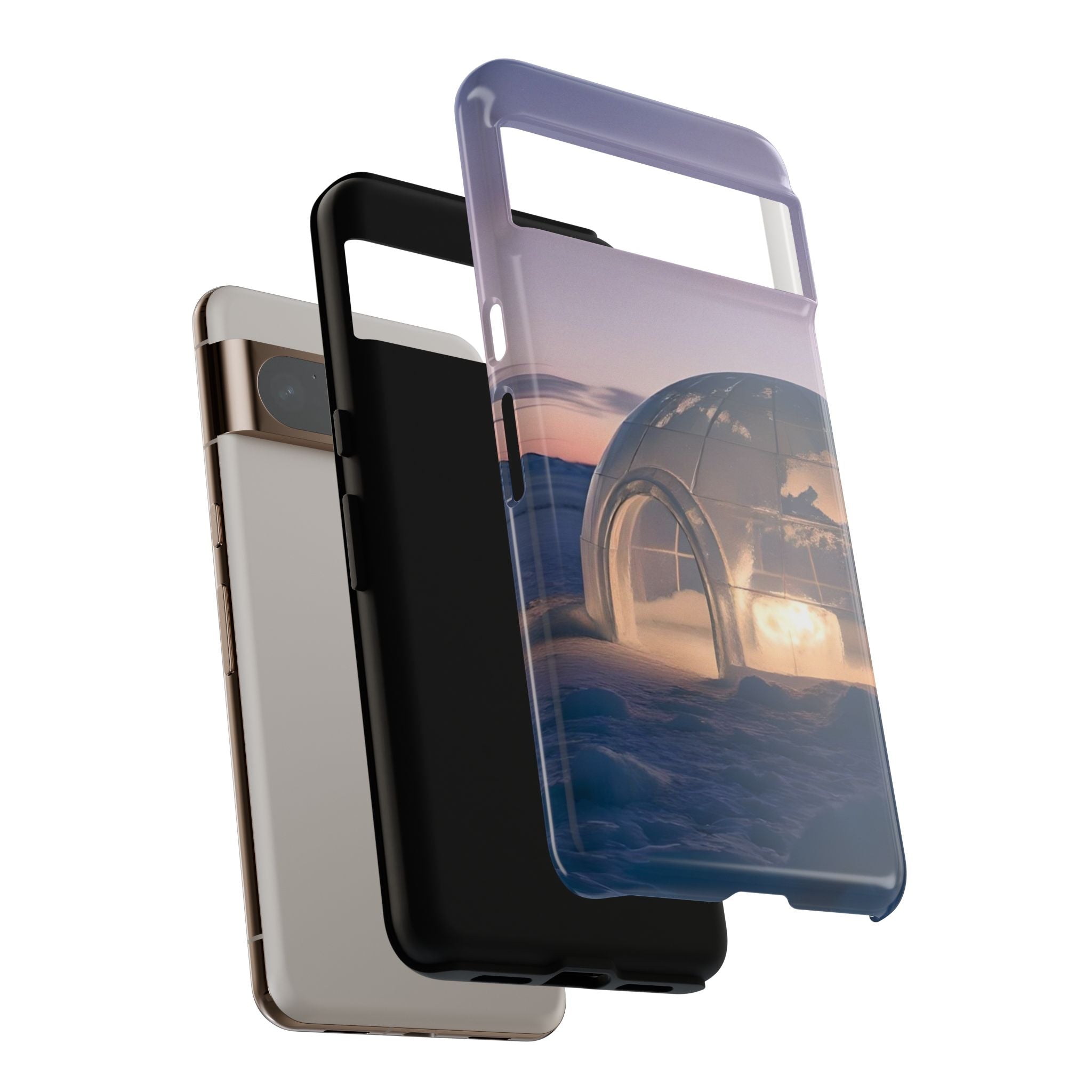 Arctic Igloo Twilight Snow Landscape, Phone Case