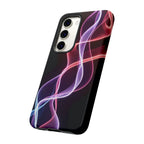 Neon Light Wave Abstract Glow, Phone Case