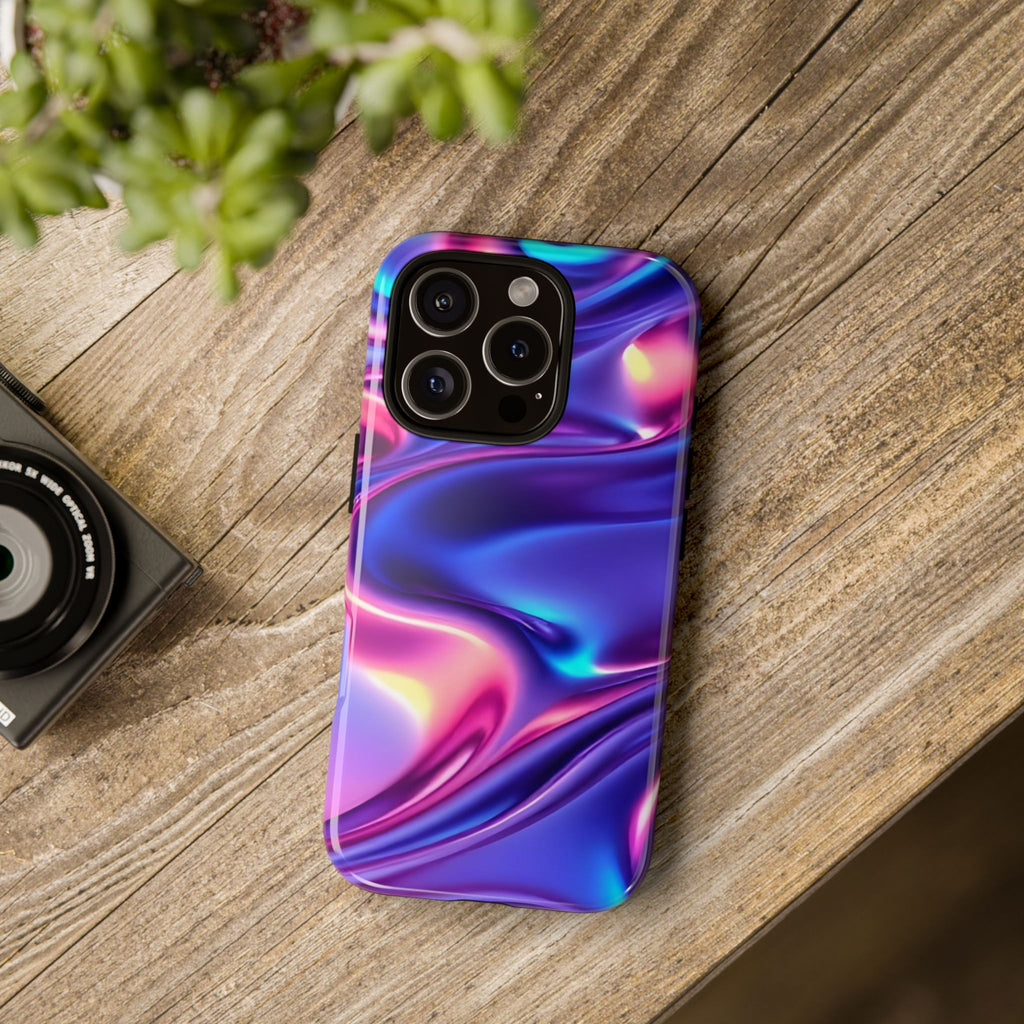 Vibrant Phone Case with Colorful Wave Design, Tough Phone Cover, Stylish Smartphone Case, Unique Gift for Her, Phone Accessories