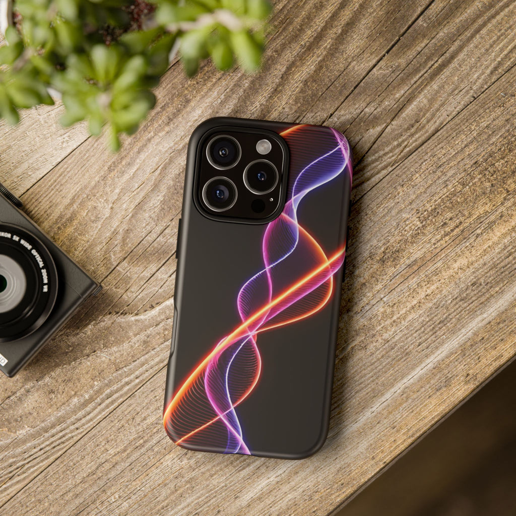 Vibrant Phone Case with Abstract Light Design, Artistic Phone Cover, Modern Tech Accessory, Gift for Tech Lovers, Personalized Phone Case