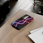 Neon Light Wave Abstract Glow, Phone Case