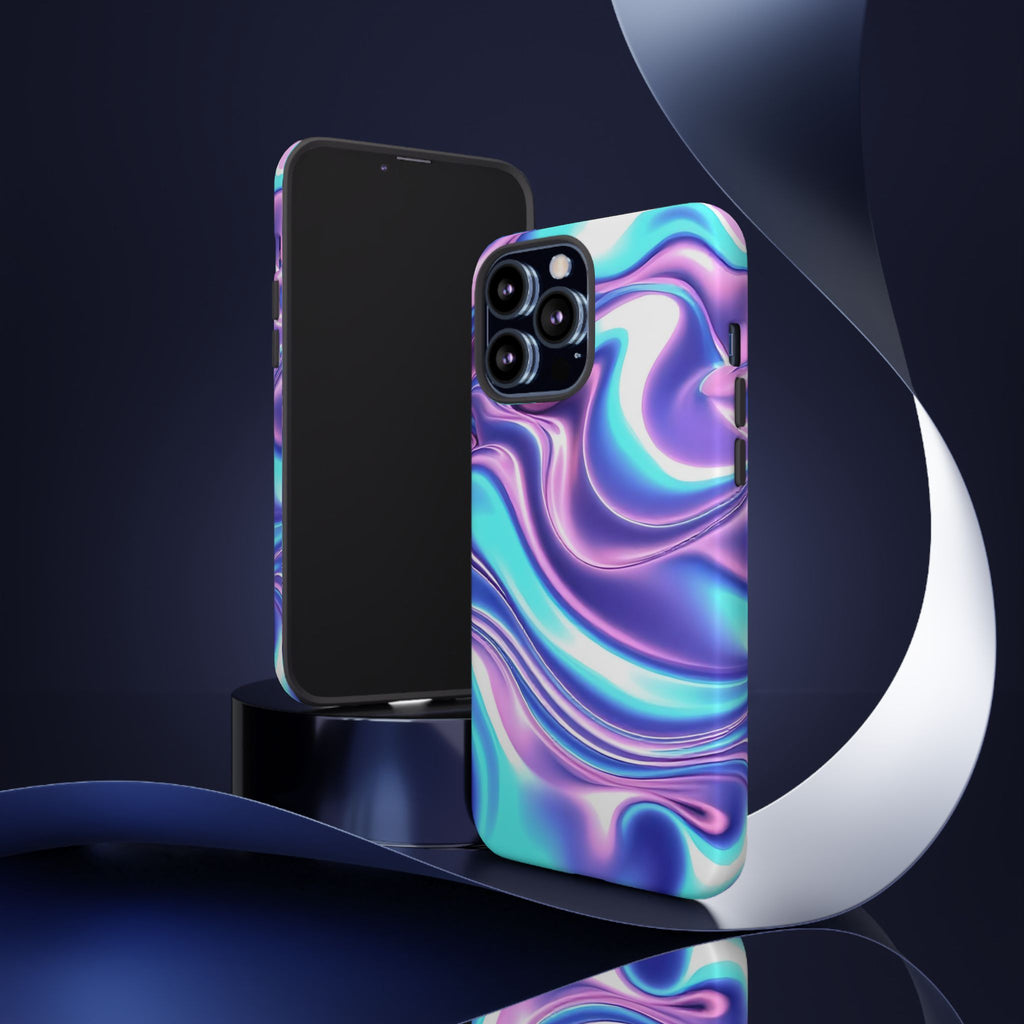 Colorful Phone Case, Tough Case, Swirl Design Phone Cover, Vibrant Phone Accessory, Gift for Her, Trendy Mobile Protection