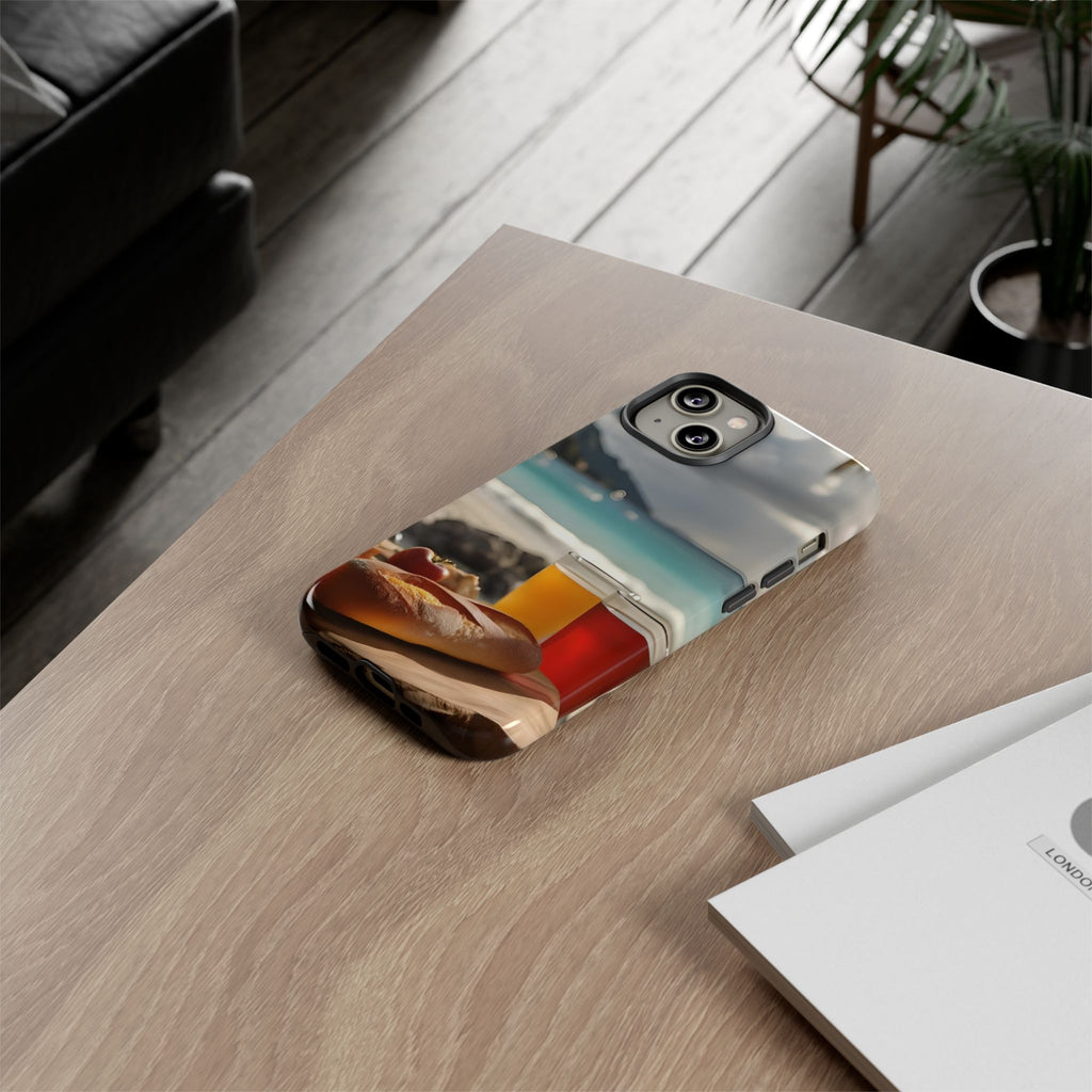 Tropical Beach Picnic View, Phone Case