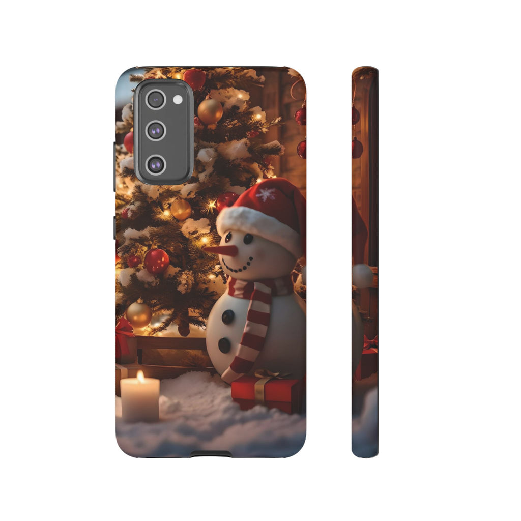Coque de téléphone de Noël avec bonhomme de neige festif