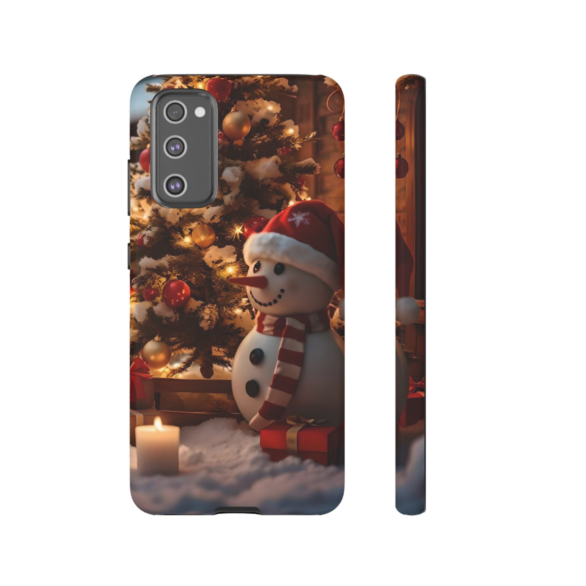 Christmas Snowman Phone Case, Tough Cases Cute Holiday Gift, Winter Aesthetic Phone Cover, Snowman Decor, Christmas Phone Accessories