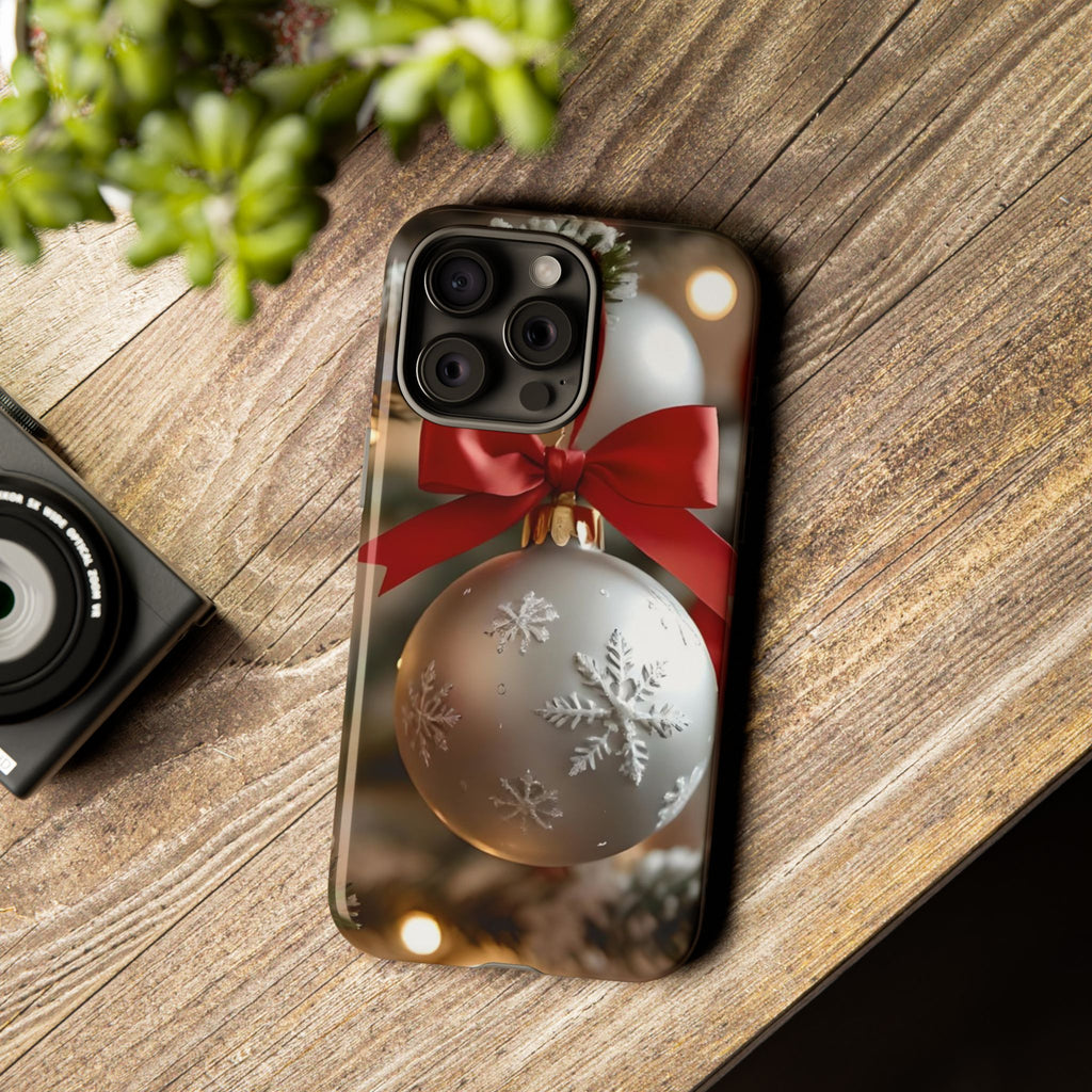 Christmas Phone Case with Seasonal Ornament Design