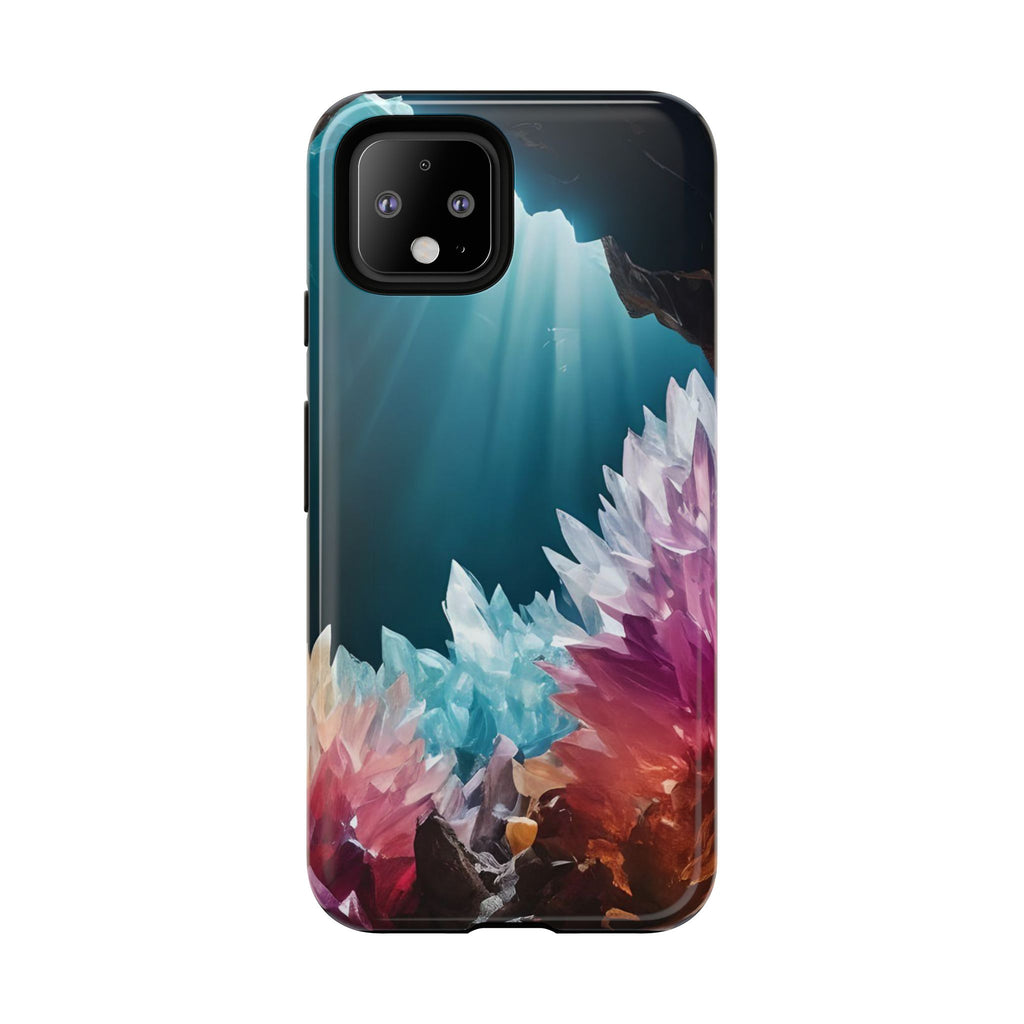 Colorful Crystal Cave Light Beam, Phone Case