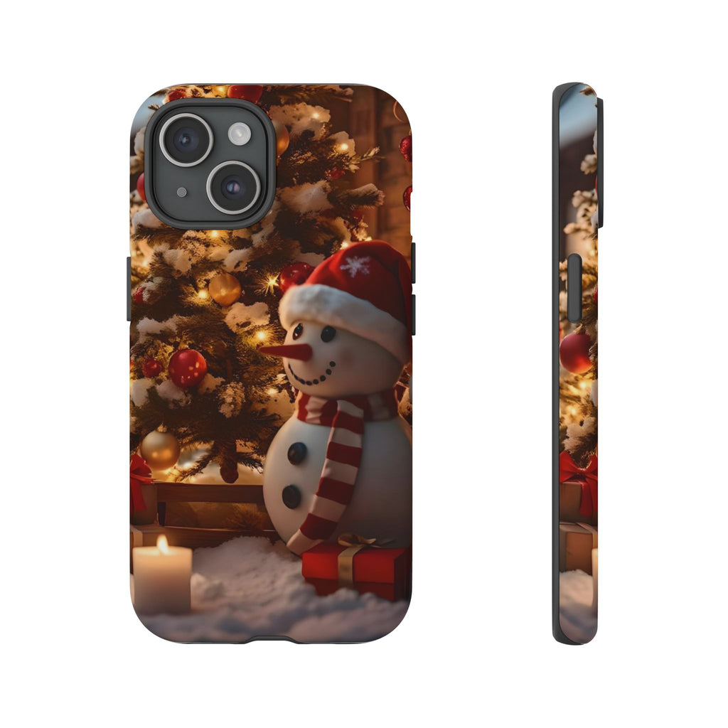 Coque de téléphone de Noël avec bonhomme de neige festif