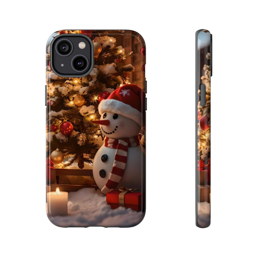 Coque de téléphone de Noël avec bonhomme de neige festif
