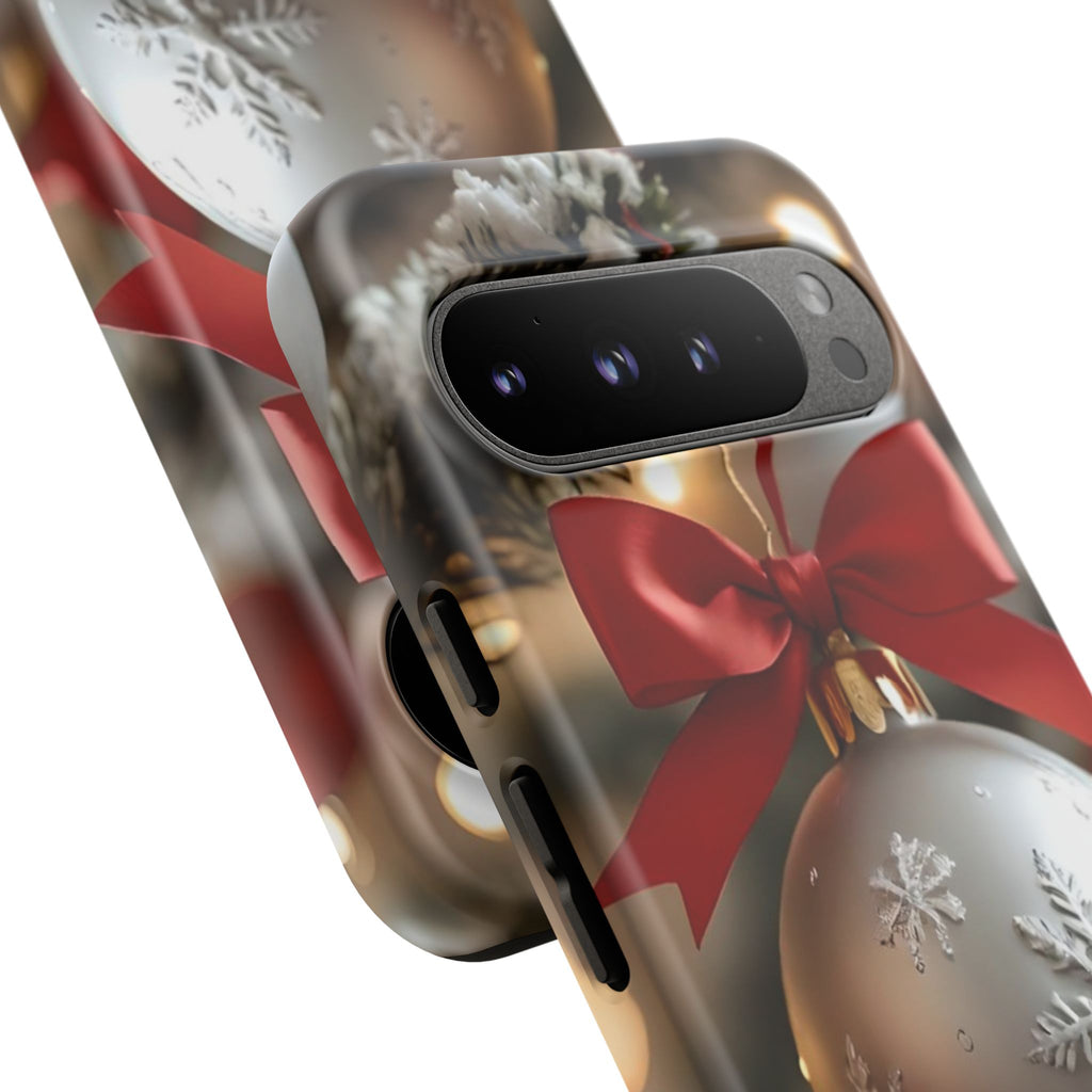 Christmas Phone Case with Seasonal Ornament Design