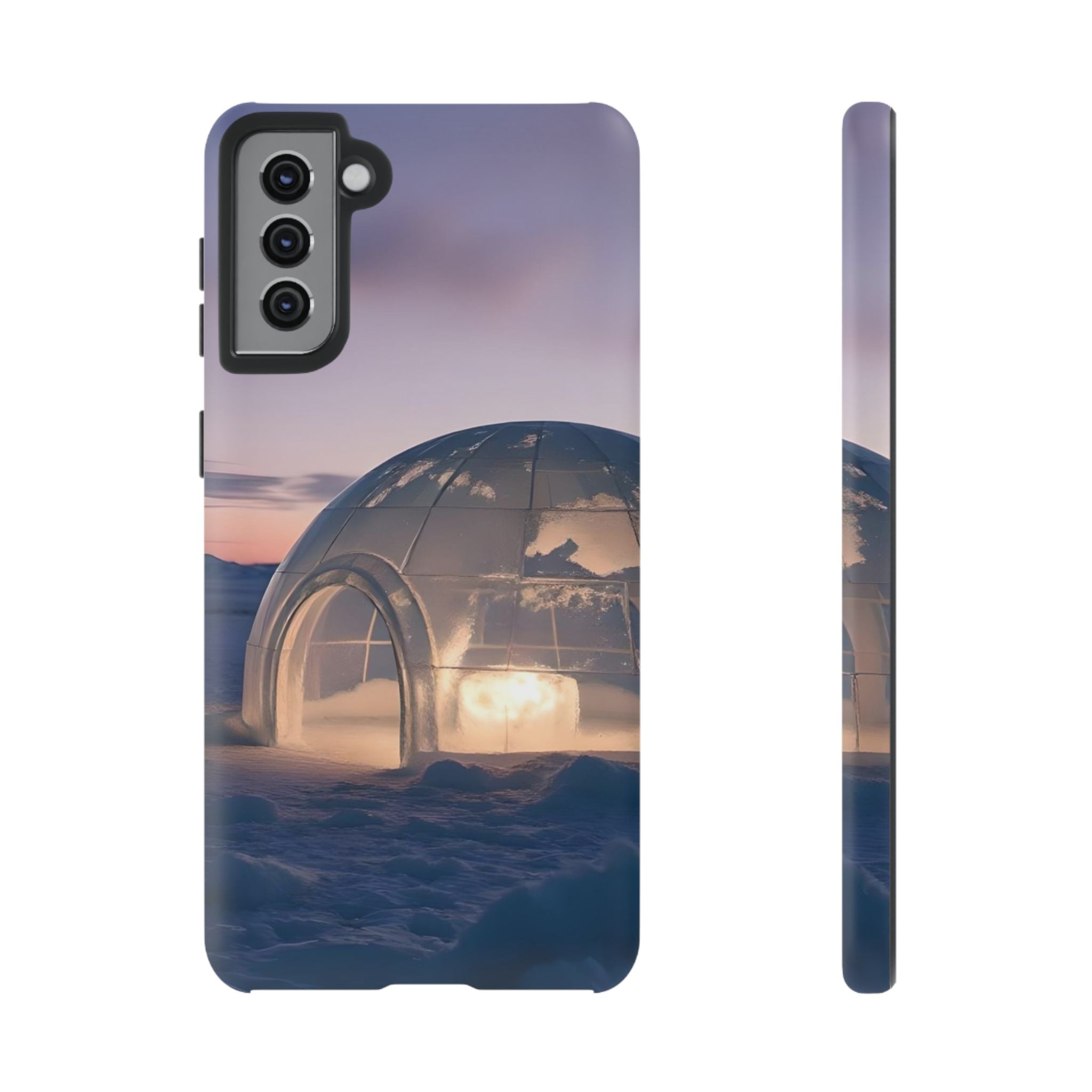 Stylish Phone Case with Igloo Design, Tough Cases for Outdoor Lovers, Unique Gift for Adventurers, Phone Cover for Winter, Protective Cases