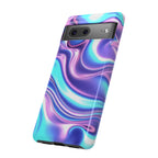 Coque de téléphone colorée, résistante, motif tourbillonnant, accessoire de téléphone dynamique, cadeau pour elle, protection mobile tendance