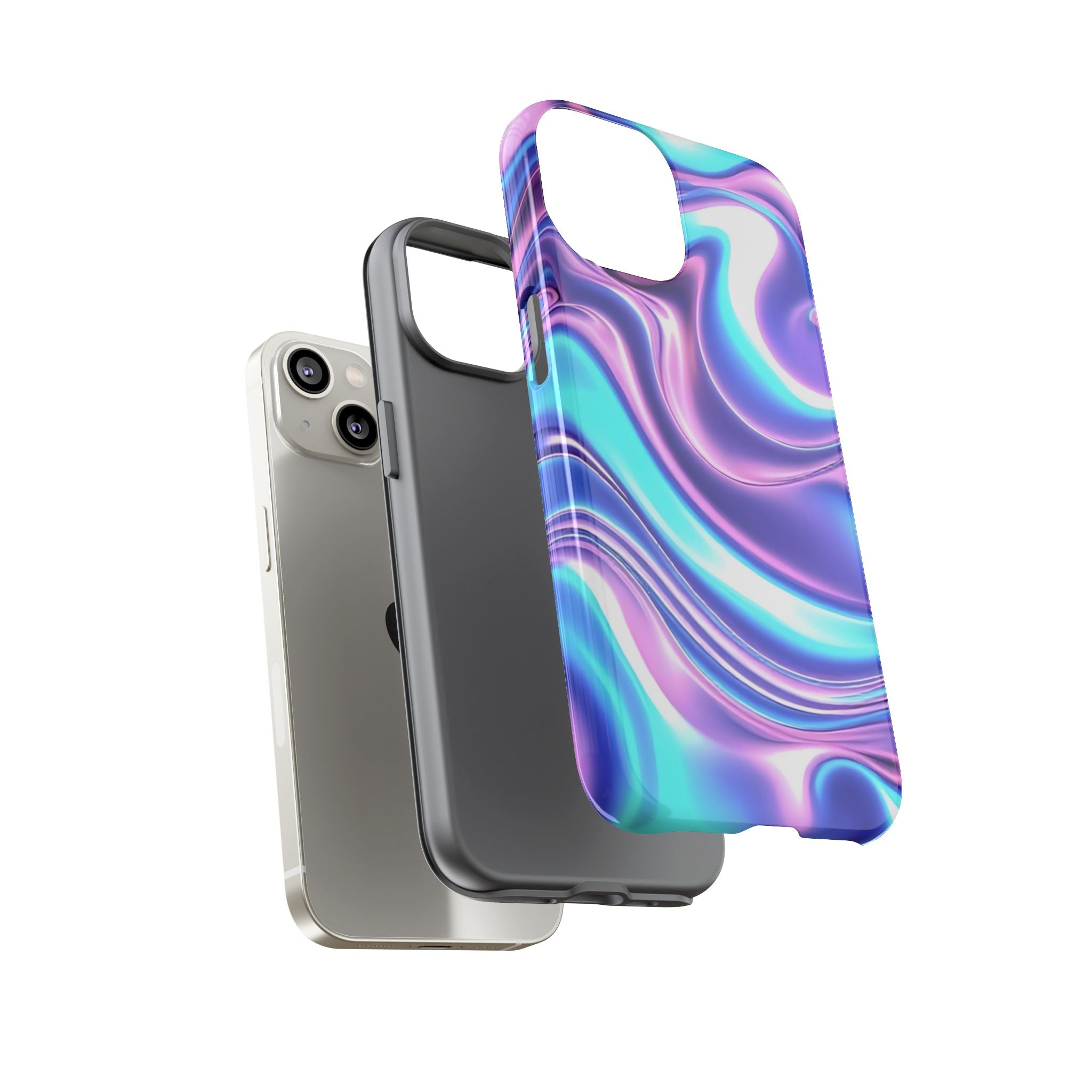 Colorful Phone Case, Tough Case, Swirl Design Phone Cover, Vibrant Phone Accessory, Gift for Her, Trendy Mobile Protection