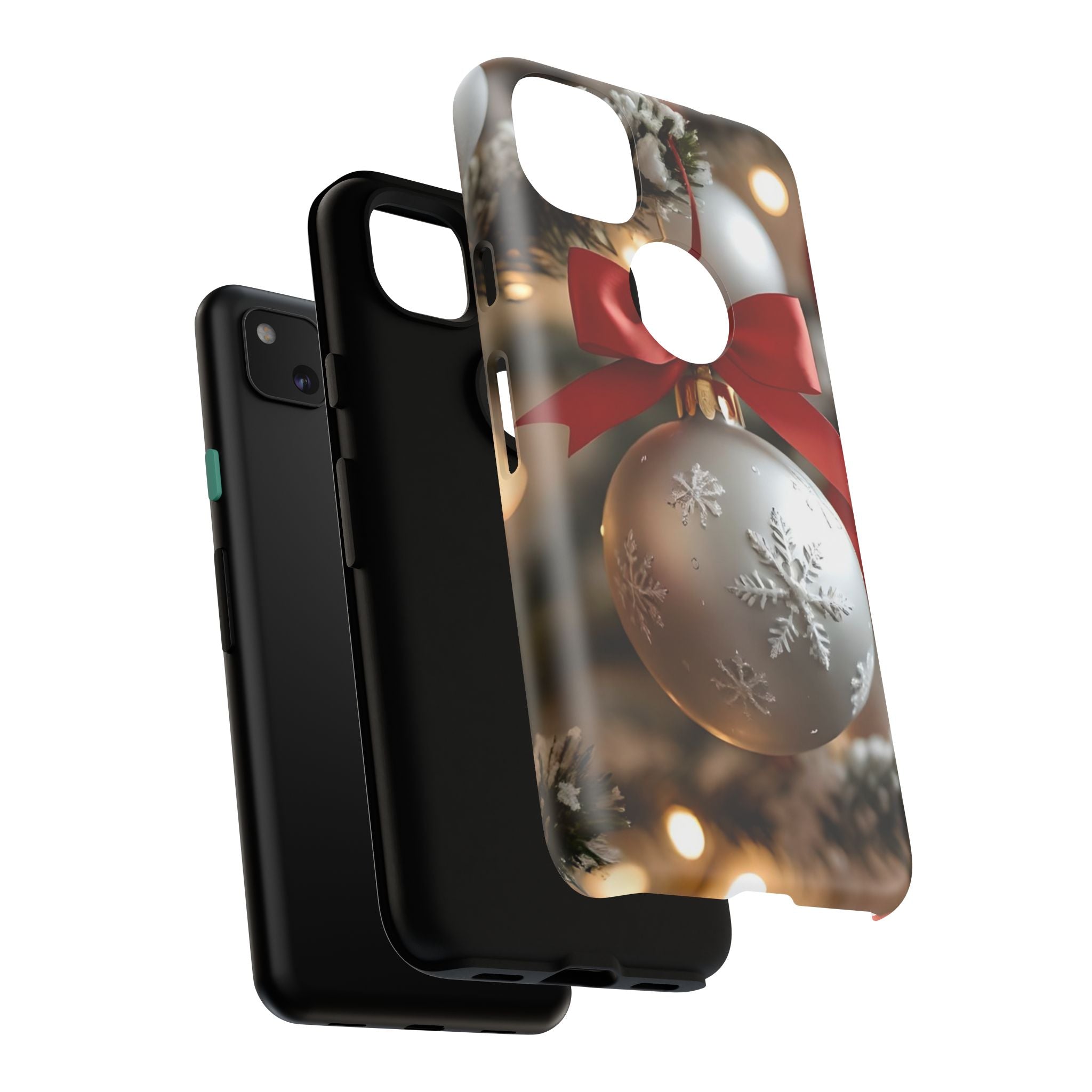Christmas Phone Case with Seasonal Ornament Design