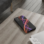 Coque de téléphone vibrante avec motif lumineux abstrait, coque artistique, accessoire technologique moderne, cadeau pour les passionnés de technologie, coque de téléphone personnalisée