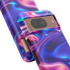 Coque de téléphone vibrante avec motif de vagues colorées, coque robuste et élégante, cadeau unique pour elle, accessoires de téléphone