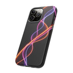 Coque de téléphone vibrante avec motif lumineux abstrait, coque artistique, accessoire technologique moderne, cadeau pour les passionnés de technologie, coque de téléphone personnalisée
