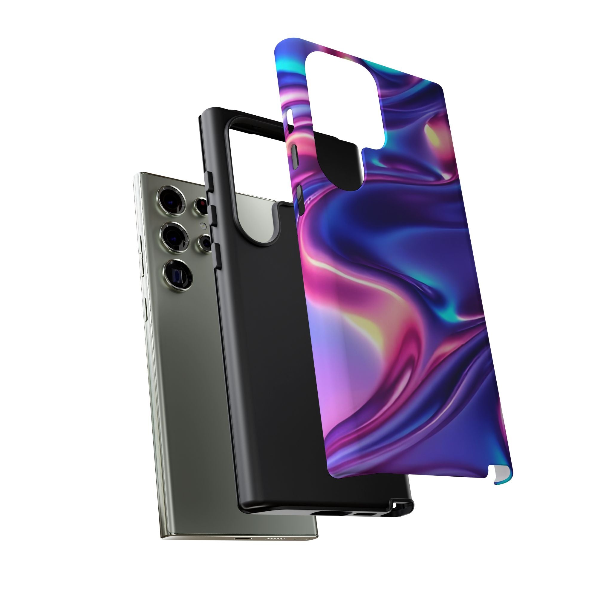 Vibrant Phone Case with Colorful Wave Design, Tough Phone Cover, Stylish Smartphone Case, Unique Gift for Her, Phone Accessories