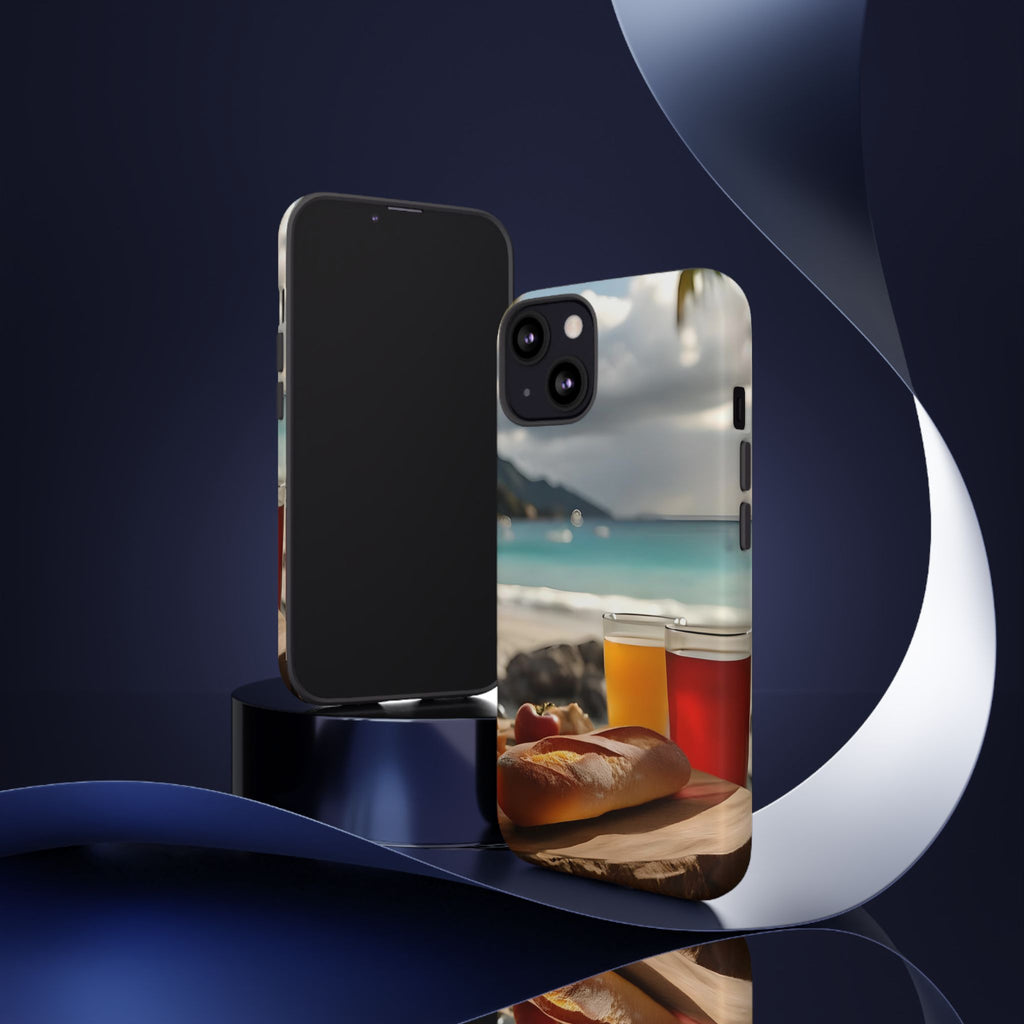 Tropical Beach Picnic View, Phone Case