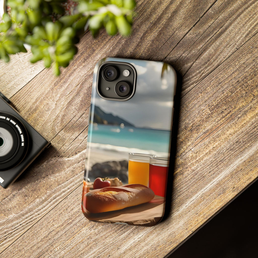 Tropical Beach Picnic View, Phone Case