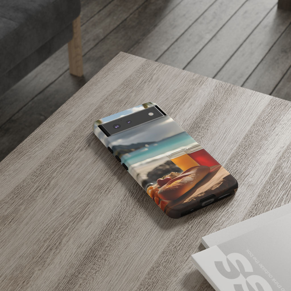 Tropical Beach Picnic View, Phone Case