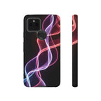 Neon Light Wave Abstract Glow, Phone Case