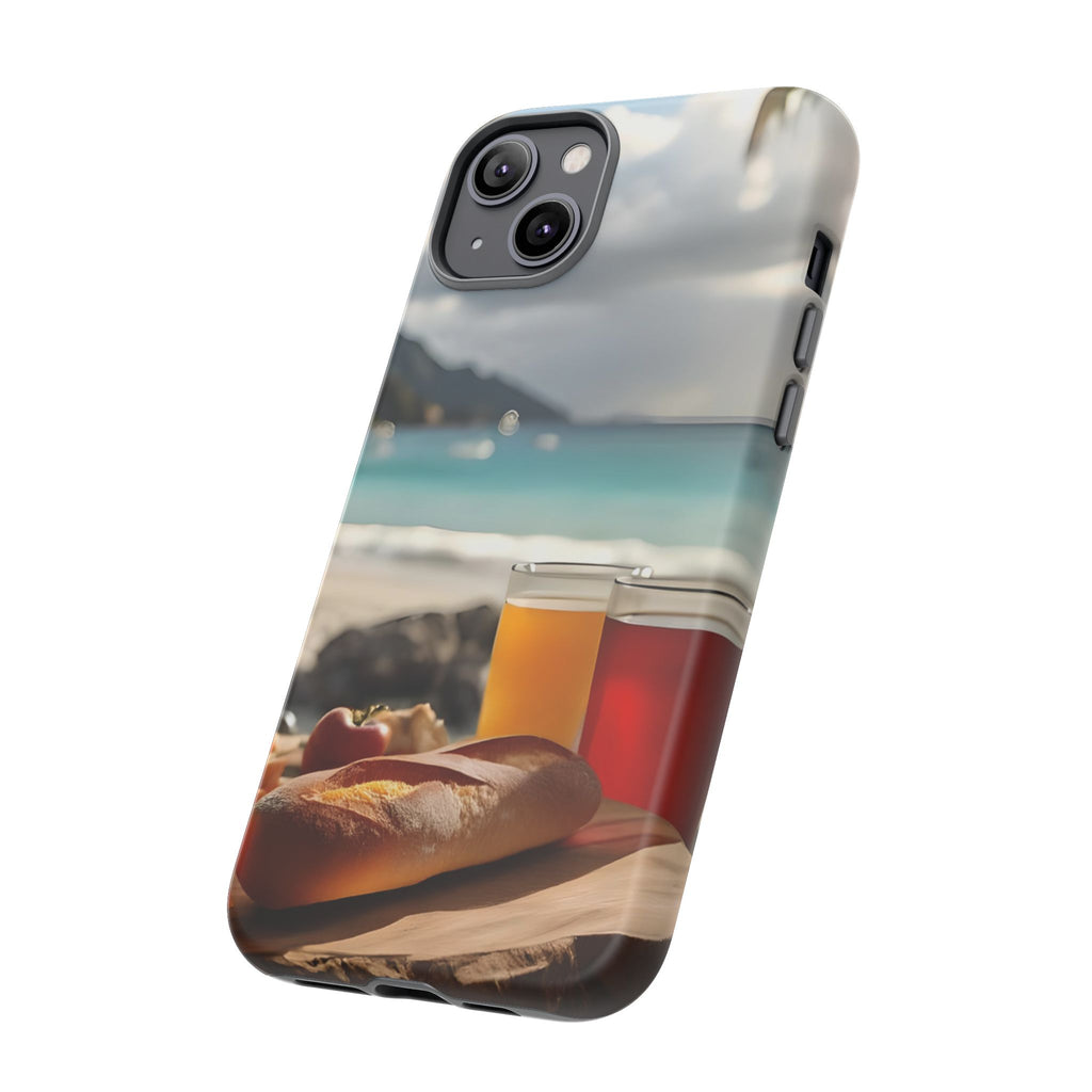 Tropical Beach Picnic View, Phone Case