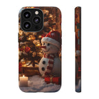 Coque de téléphone de Noël avec bonhomme de neige festif