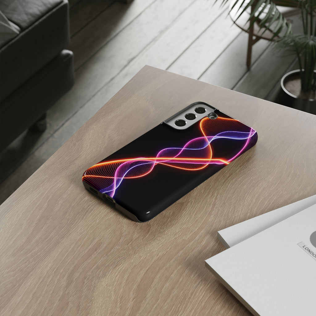 Vibrant Phone Case with Abstract Light Design, Artistic Phone Cover, Modern Tech Accessory, Gift for Tech Lovers, Personalized Phone Case