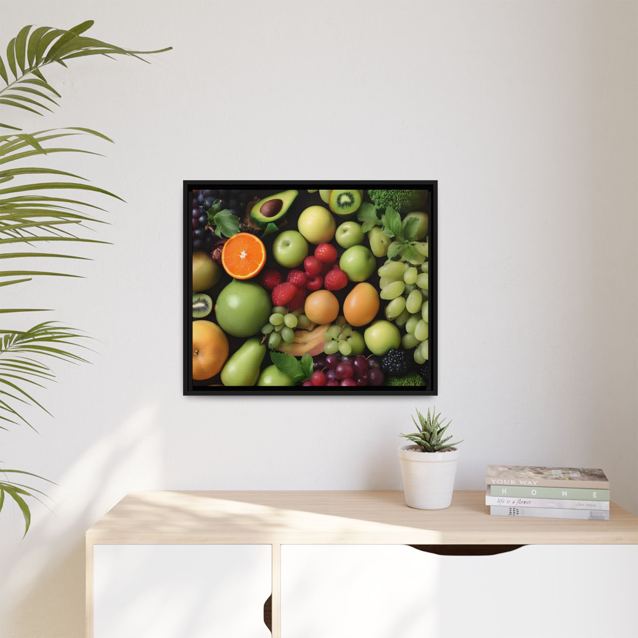 Fresh Fruit Mix Print, Framed Canvas