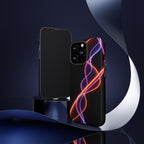 Coque de téléphone vibrante avec motif lumineux abstrait, coque artistique, accessoire technologique moderne, cadeau pour les passionnés de technologie, coque de téléphone personnalisée