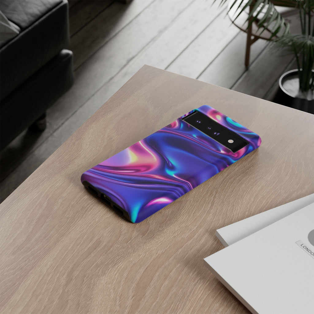 Vibrant Phone Case with Colorful Wave Design, Tough Phone Cover, Stylish Smartphone Case, Unique Gift for Her, Phone Accessories