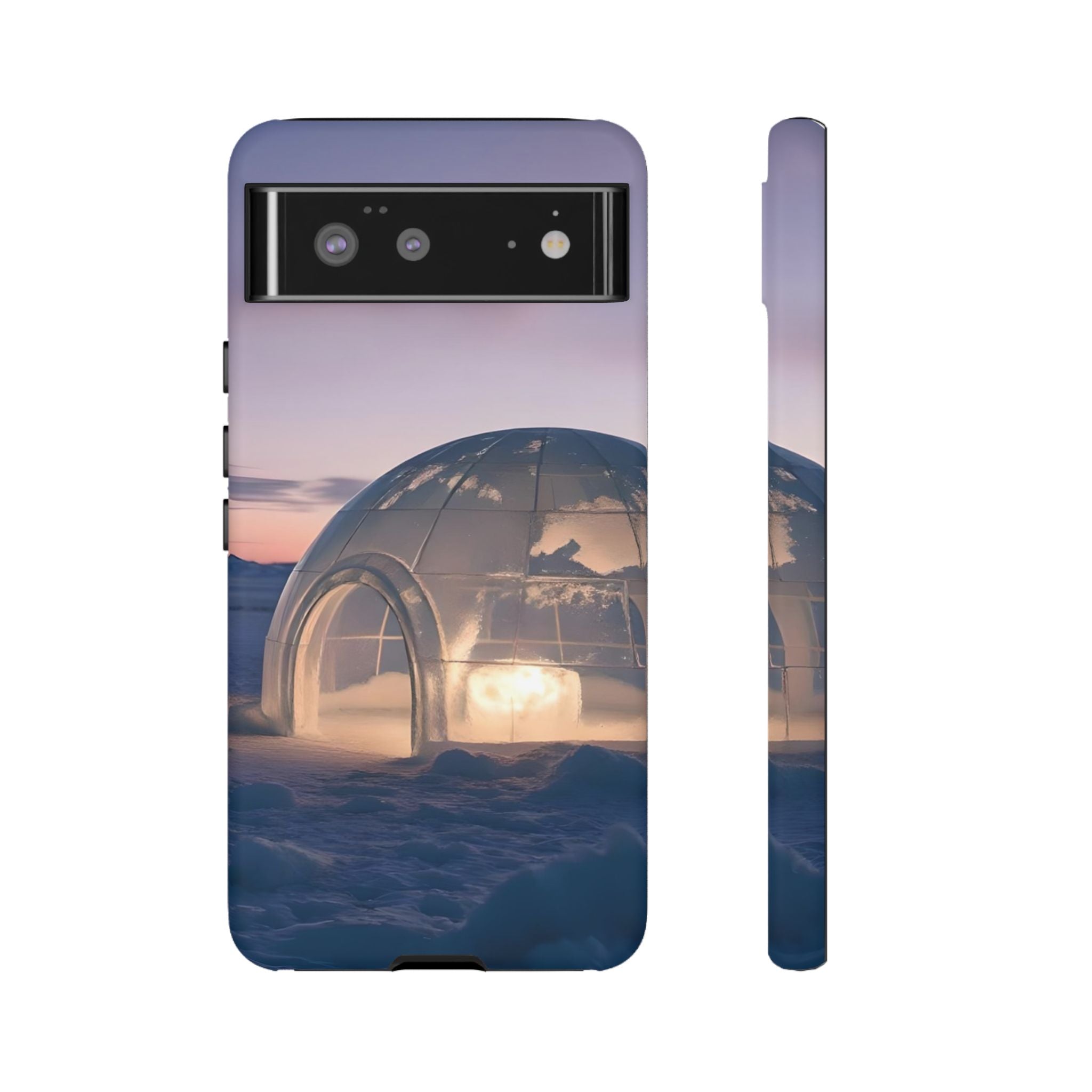 Stylish Phone Case with Igloo Design, Tough Cases for Outdoor Lovers, Unique Gift for Adventurers, Phone Cover for Winter, Protective Cases
