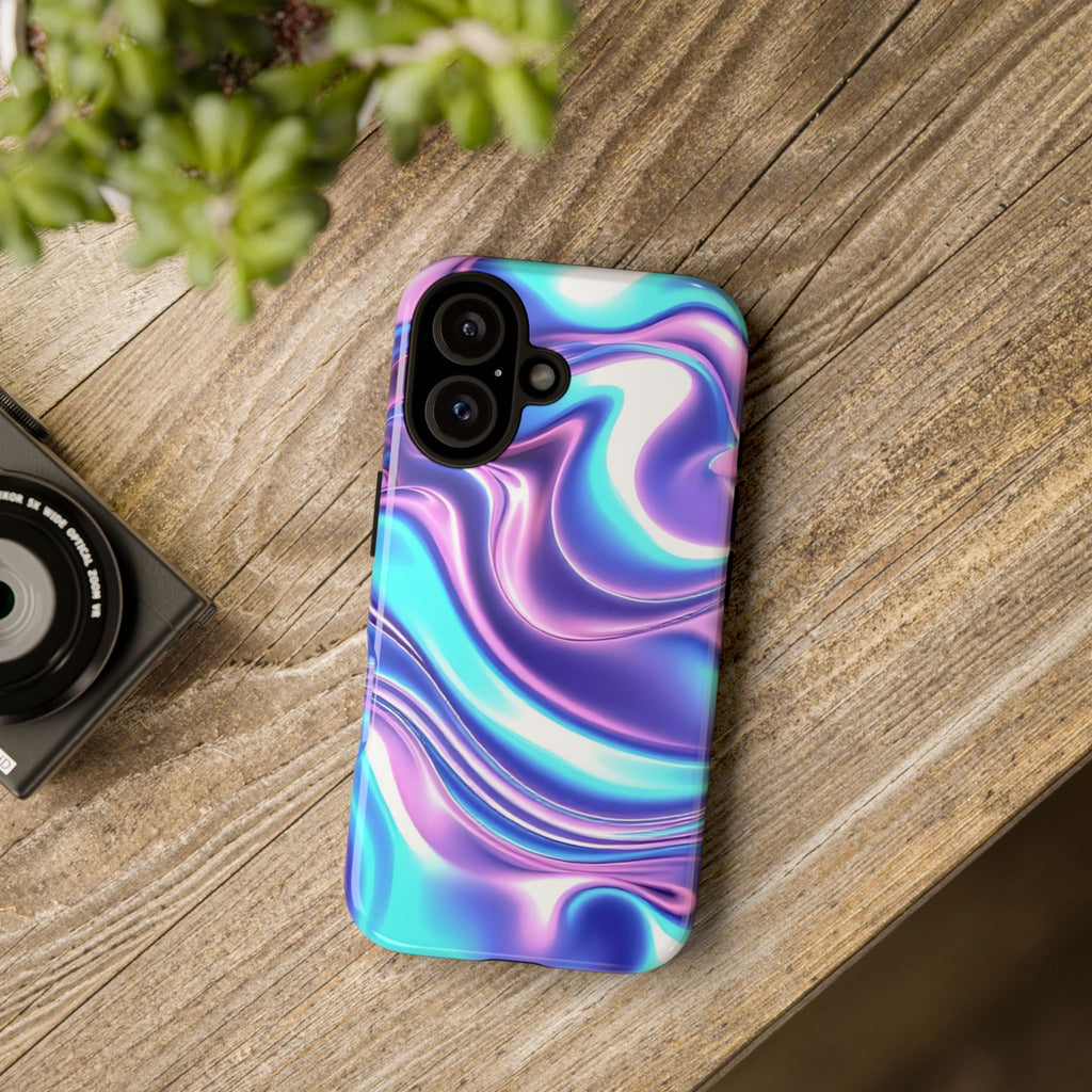 Colorful Phone Case, Tough Case, Swirl Design Phone Cover, Vibrant Phone Accessory, Gift for Her, Trendy Mobile Protection