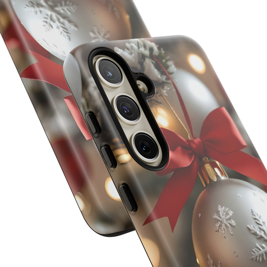 Christmas Phone Case with Seasonal Ornament Design