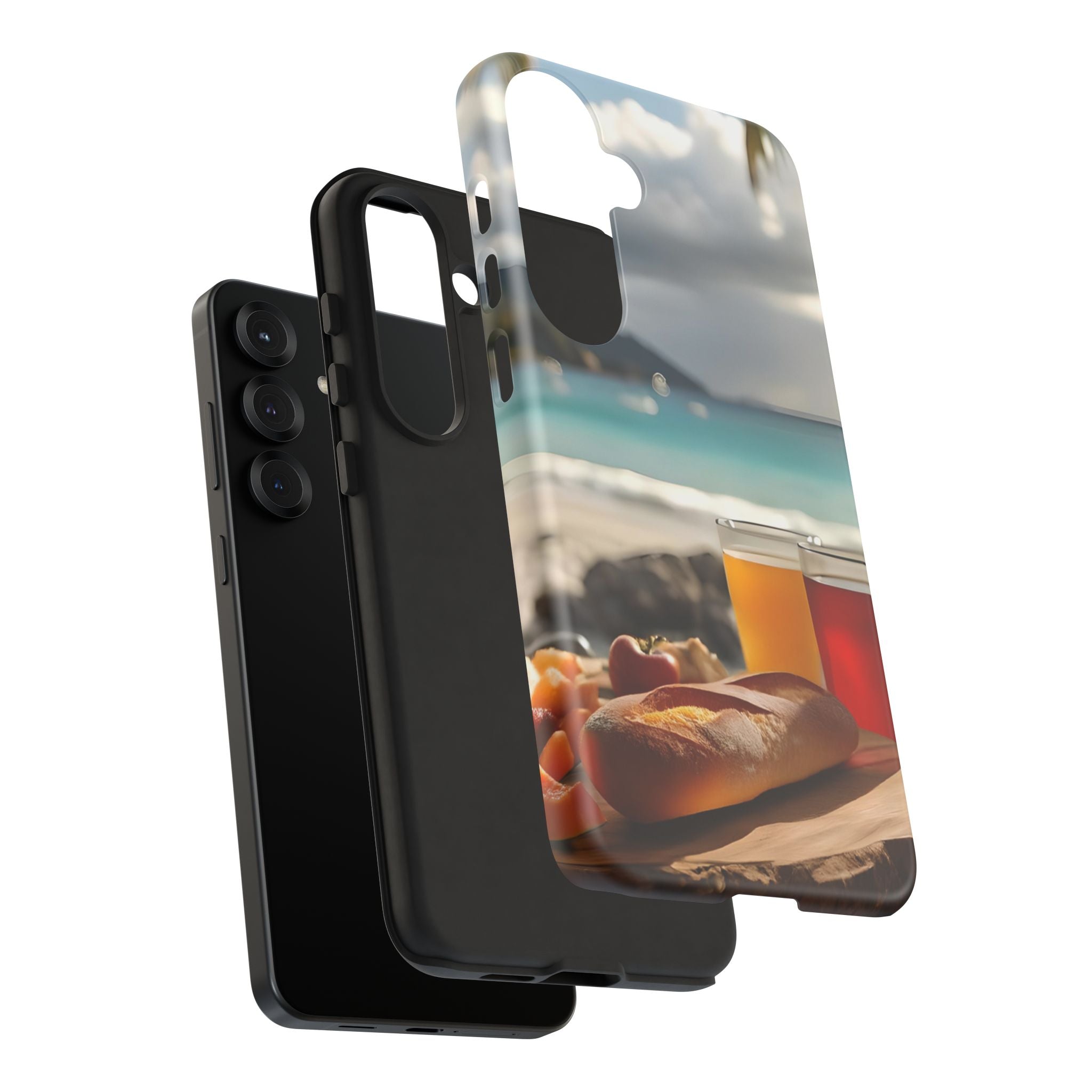 Tropical Beach Picnic View, Phone Case