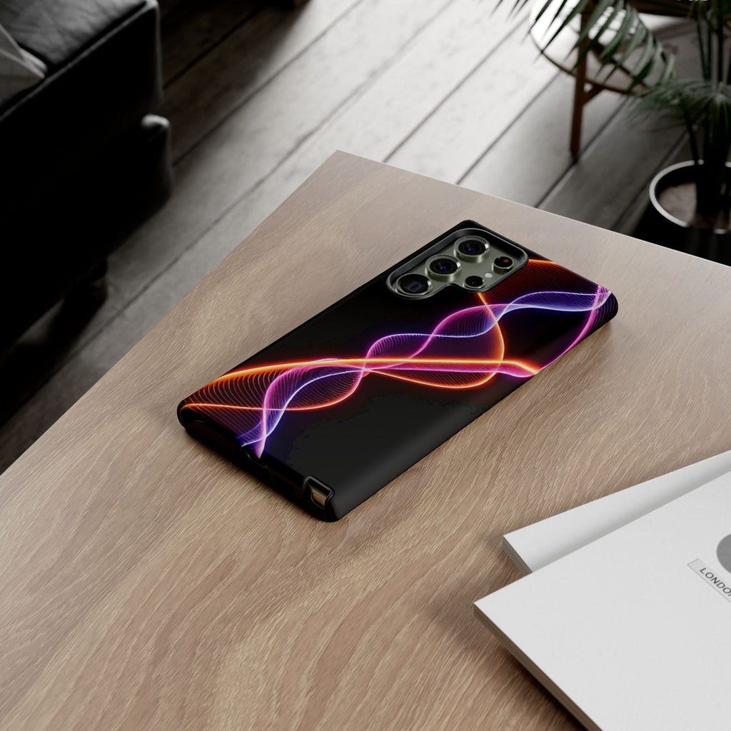 Vibrant Phone Case with Abstract Light Design, Artistic Phone Cover, Modern Tech Accessory, Gift for Tech Lovers, Personalized Phone Case