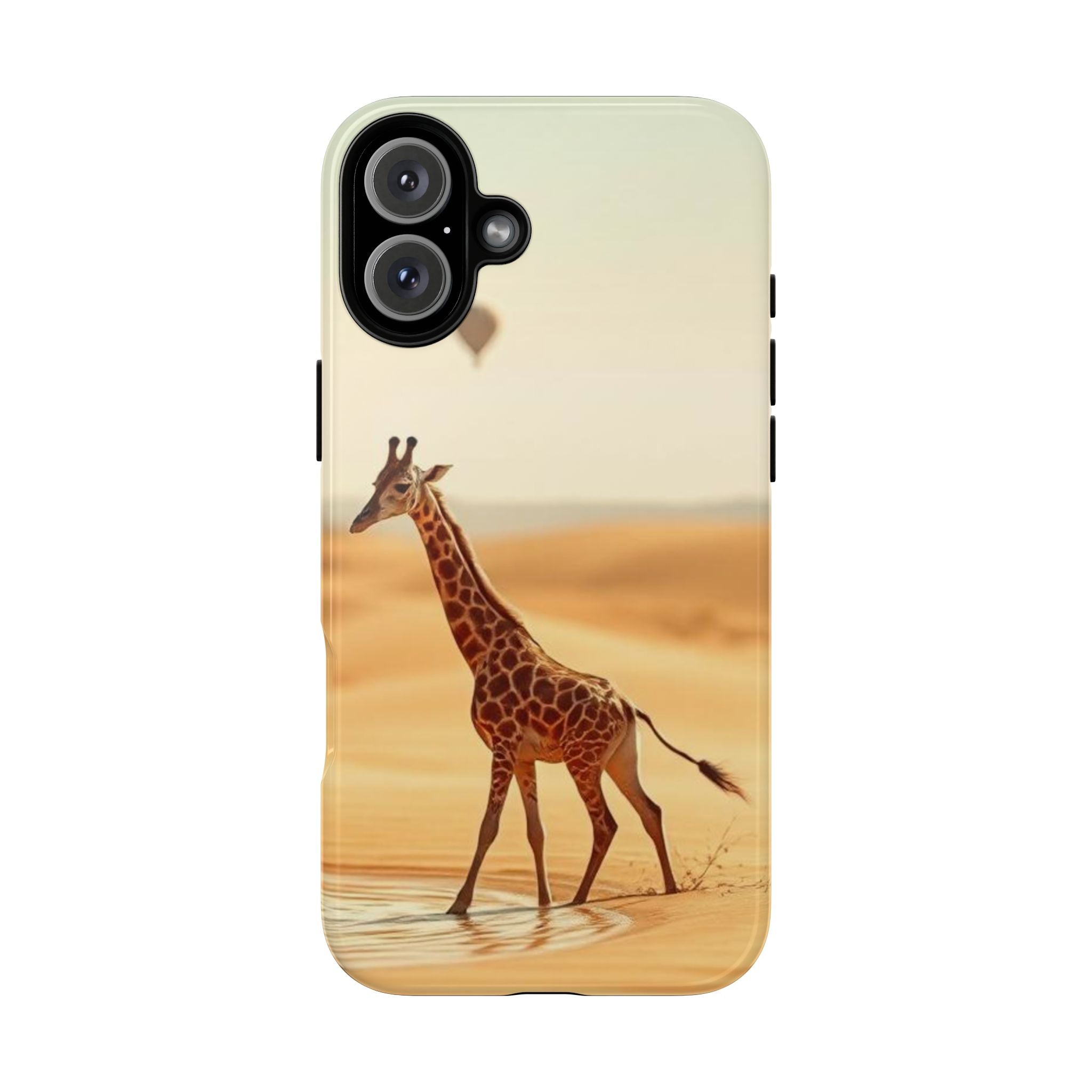 Giraffe Desert Scene, Phone Case