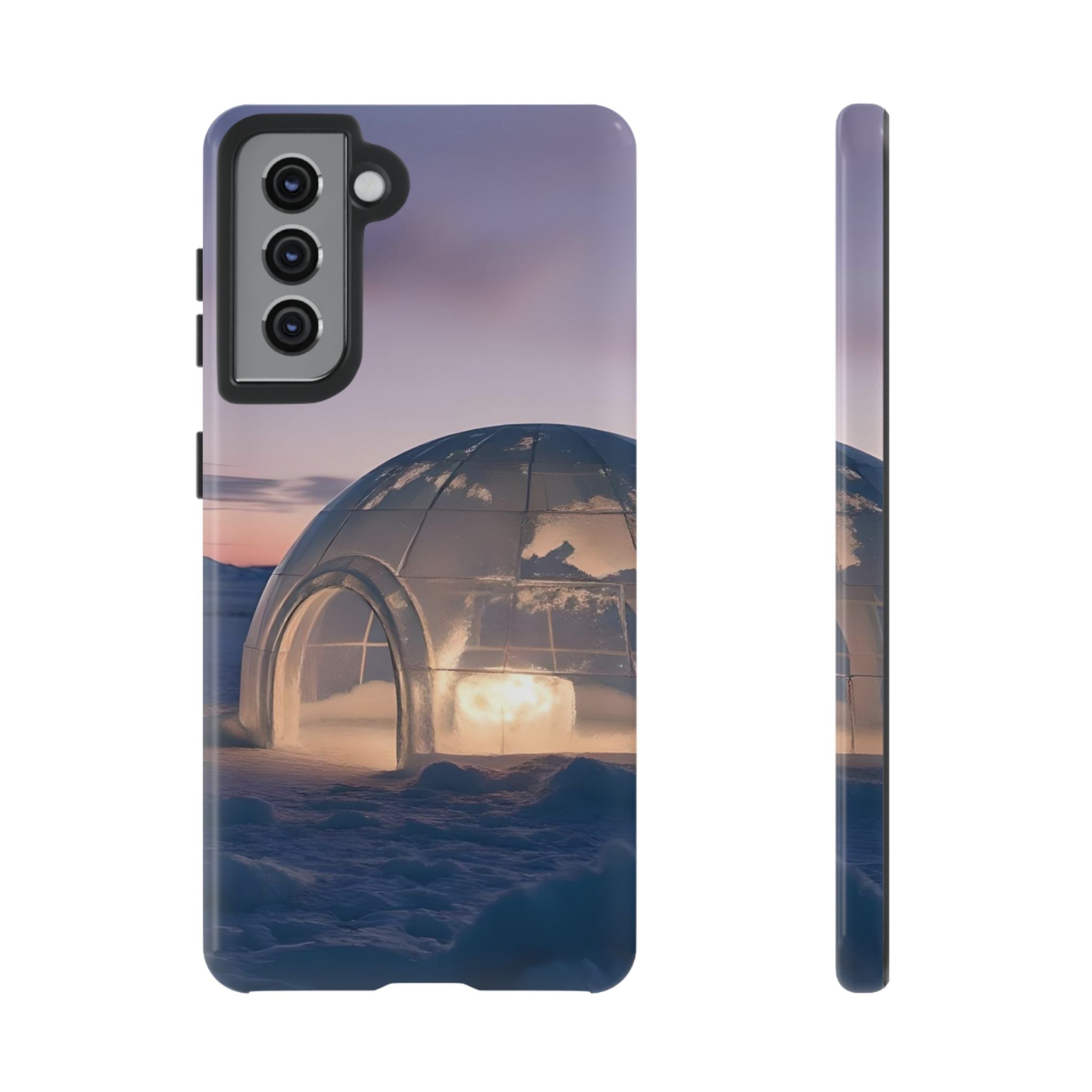 Stylish Phone Case with Igloo Design, Tough Cases for Outdoor Lovers, Unique Gift for Adventurers, Phone Cover for Winter, Protective Cases