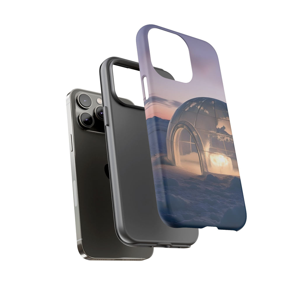 Arctic Igloo Twilight Snow Landscape, Phone Case